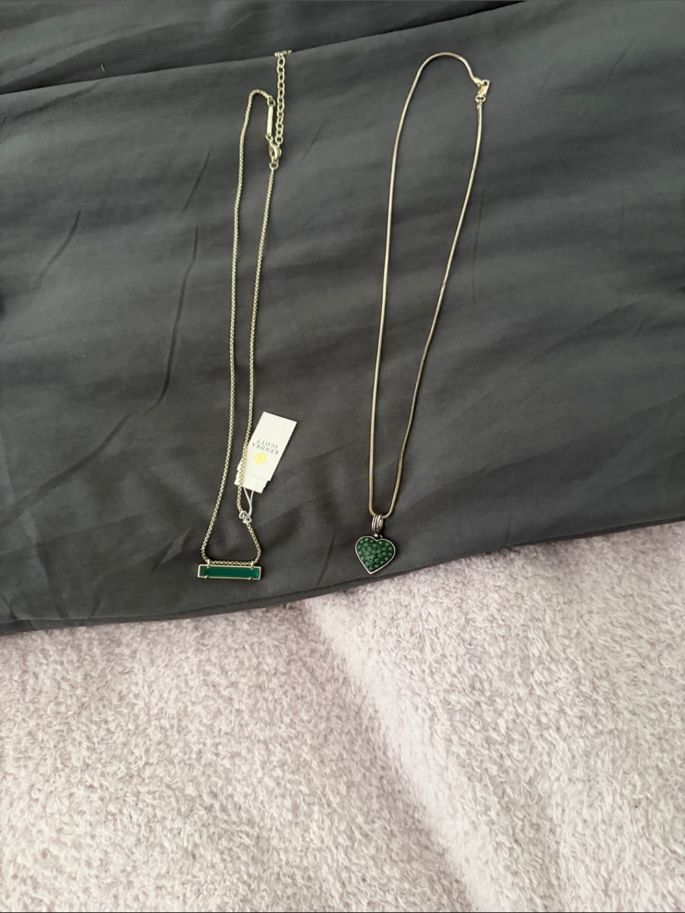 Kendra Scott Gold-Tone Layered Necklace Set with Green Accents